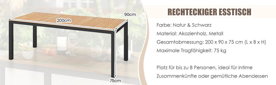 Praktischer Esstisch