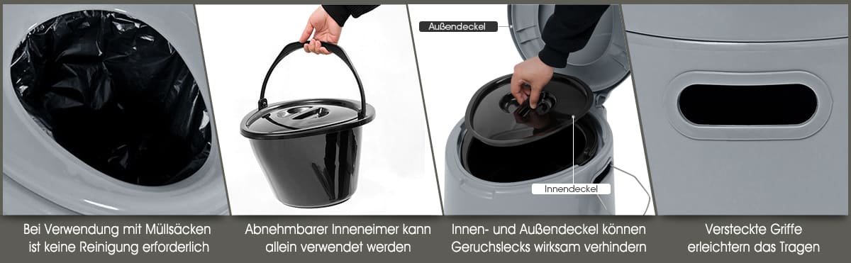 tragbare Toilette für Camping
