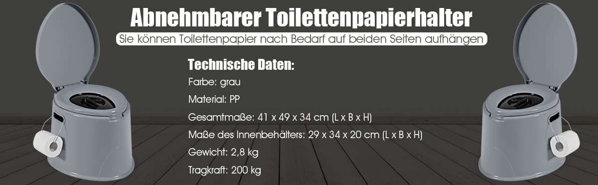 tragbare Campingtoilette