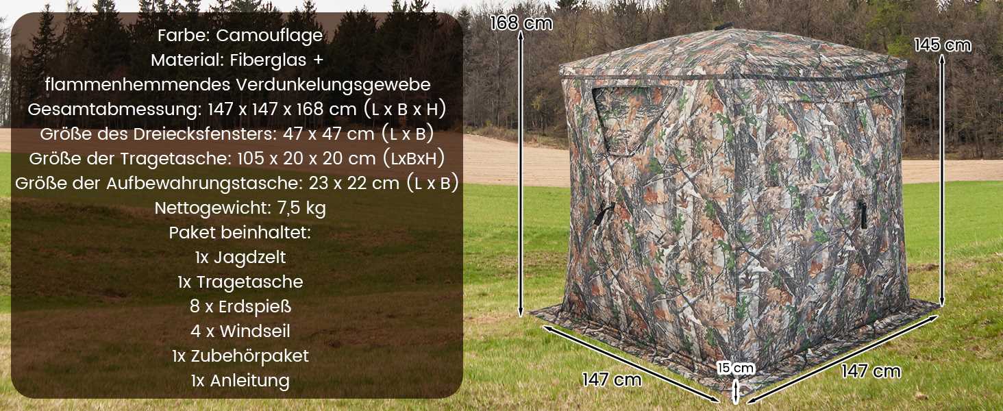 camouflagefarbener jagdunterstand