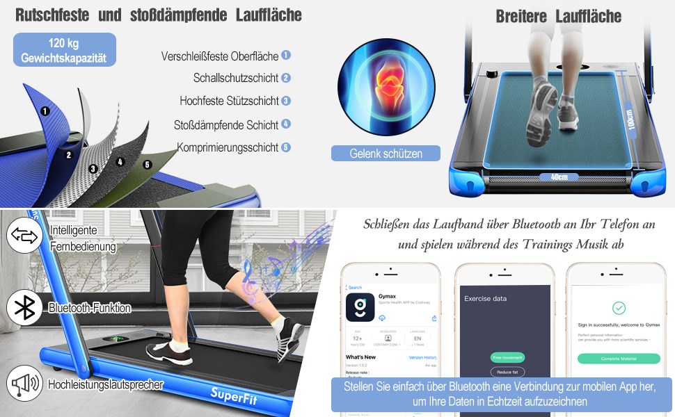 tragbares laufband zum gehen und joggen