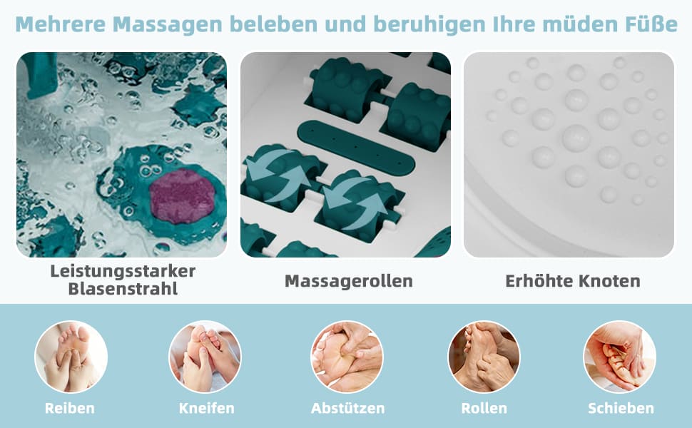 fußbad mit sprudelmassage
