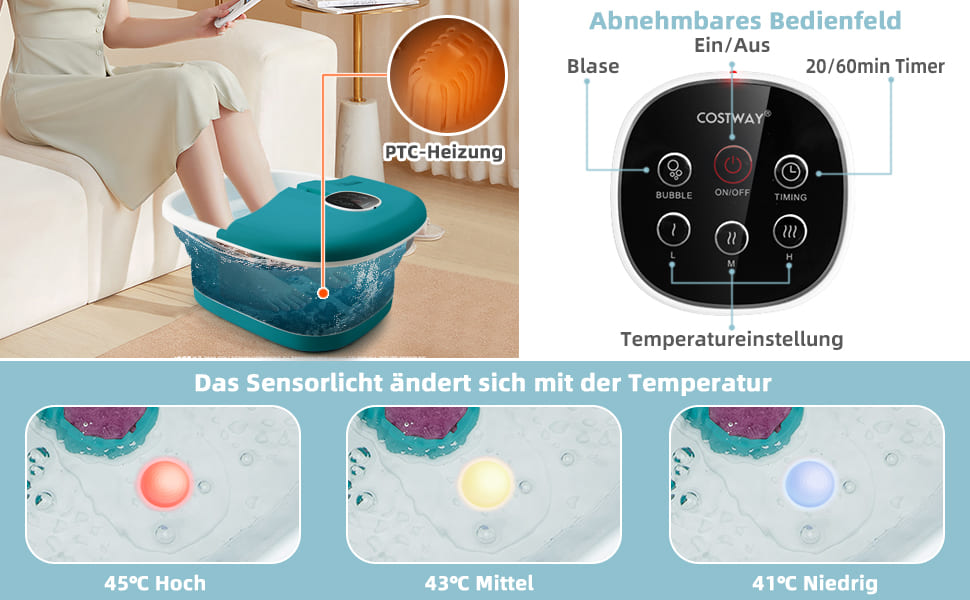 fußbad mit rollenmassage