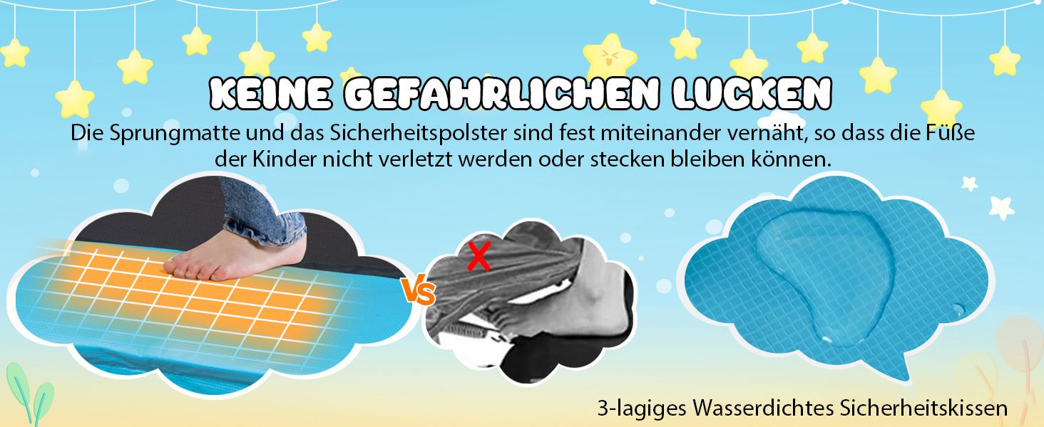 platzsparendes outdoor-trampolin
