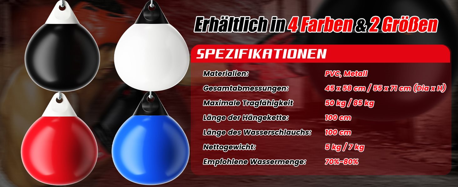 mit Wasser gefüllter Boxsack