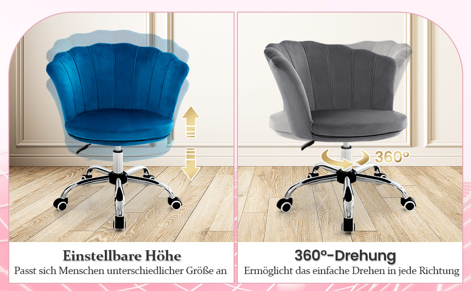 schminkstuhl mit höhenverstellbarem sitz