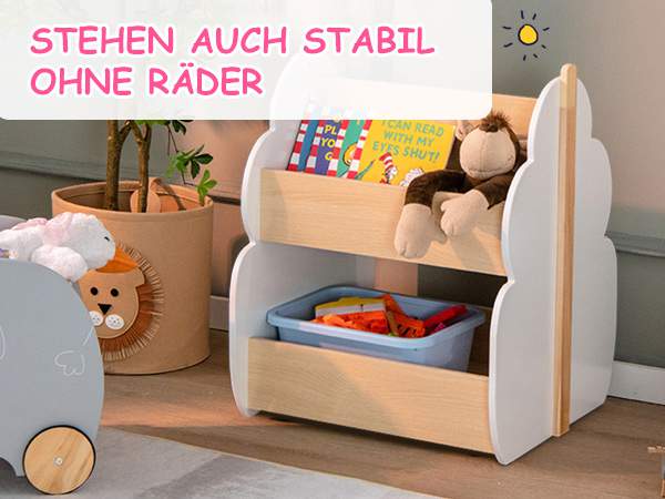 Spielerisches Spielzeugregal