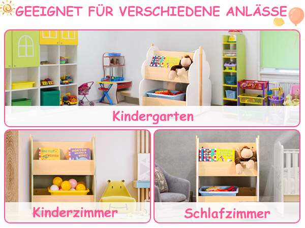 Spielerisches Spielzeugregal