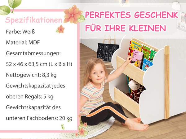 Spielerisches Spielzeugregal