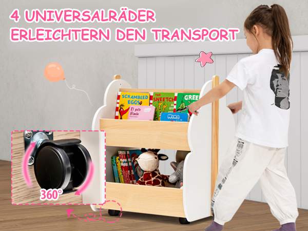 Spielerisches Spielzeugregal