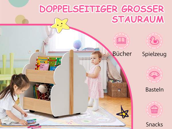 Spielerisches Spielzeugregal