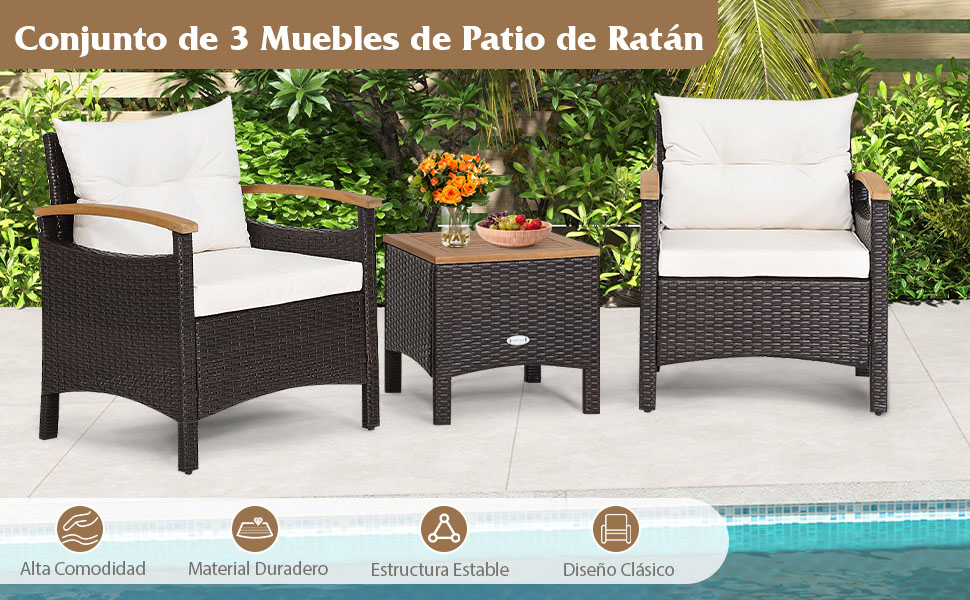 Juego de muebles de ratán