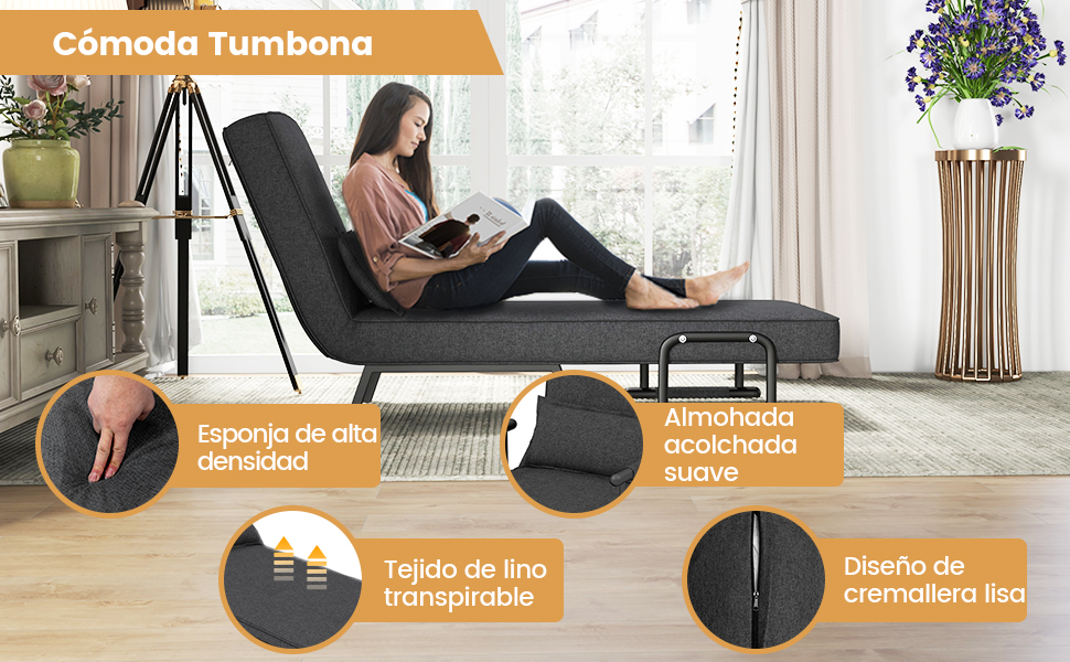 sofá cama convertible 4 en 1