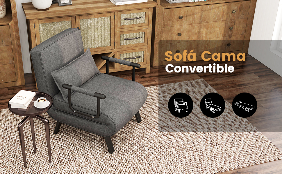 silla cama plegable
