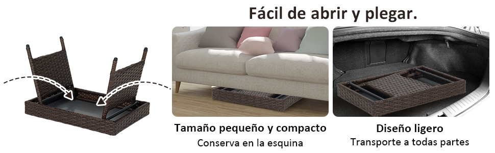 Mesa baja para patio