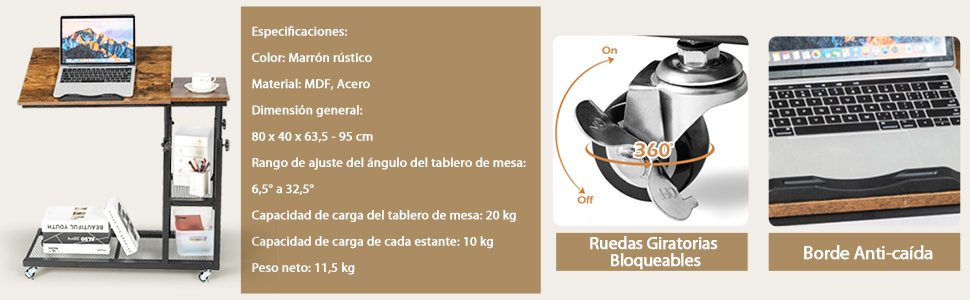 Mesa de trabajo móvil