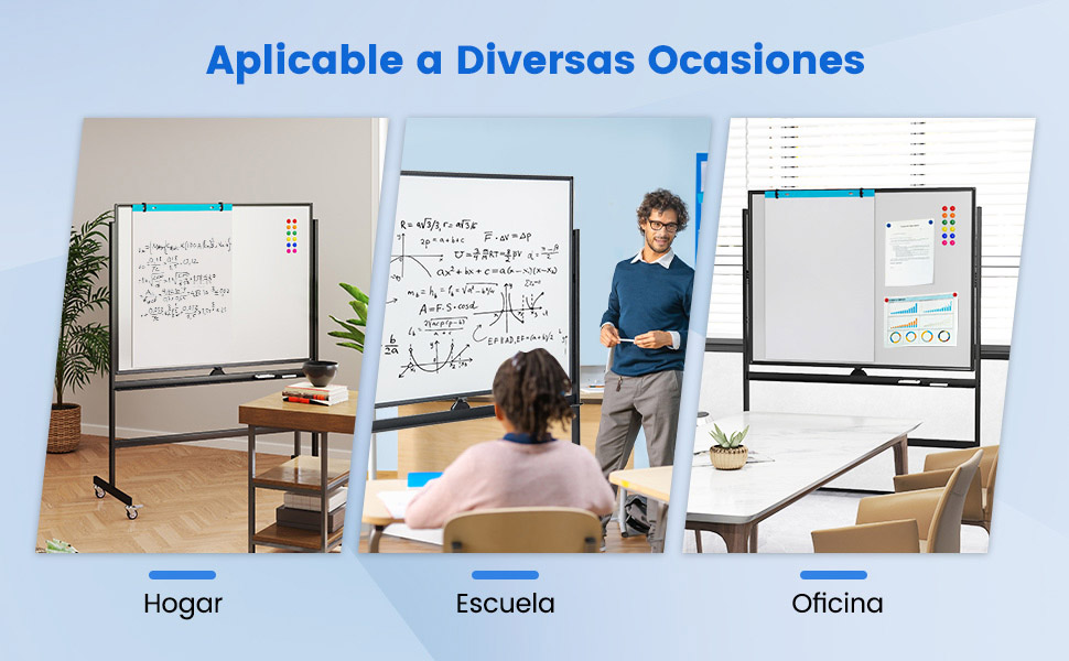 pizarra de bloc de papel con ruedas