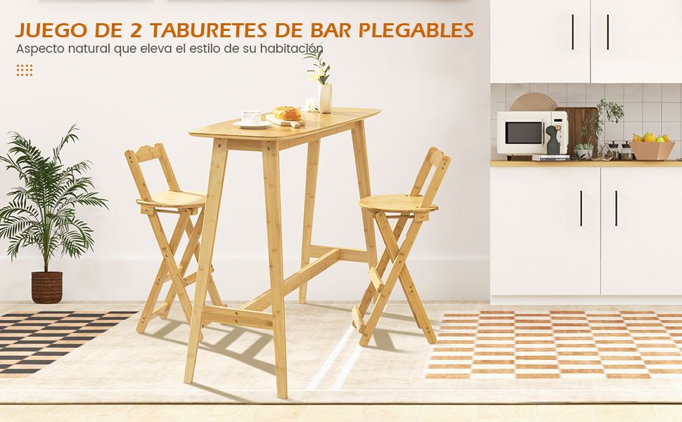 Taburetes de bar con respaldo