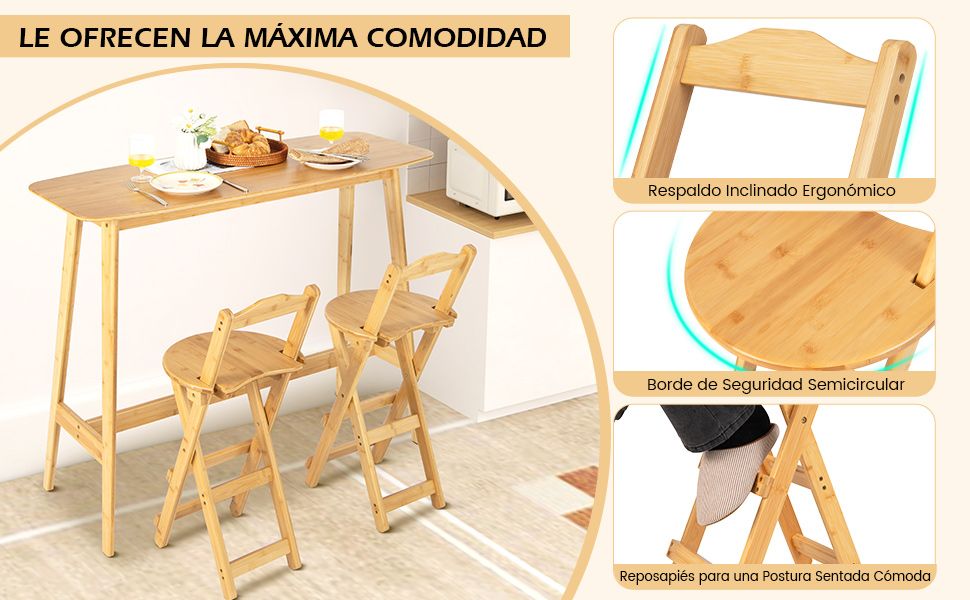 Taburetes de bar plegables
