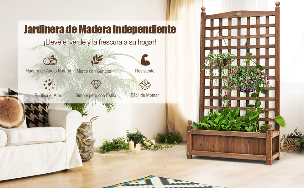 Cama de cultivo con celosía