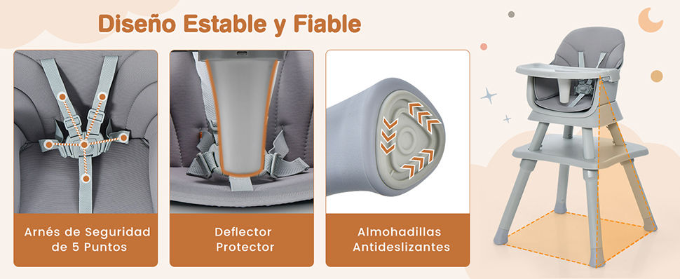 silla alta para bebés