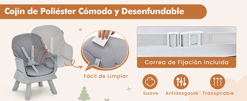 silla de alimentación infantil convertible 6 en 1