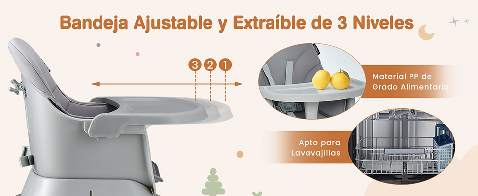 sillas altas para bebés y niños pequeños