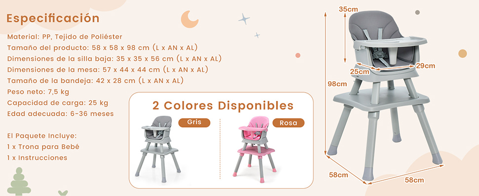 silla elevadora de comedor