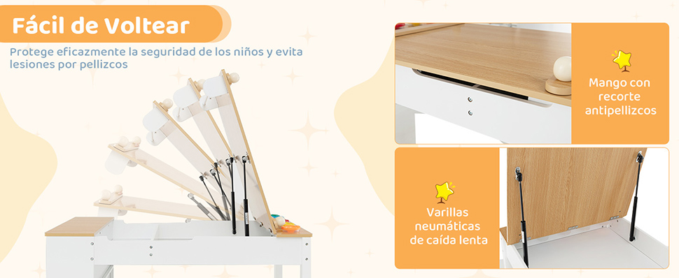 Mesa actividades infantil transformable