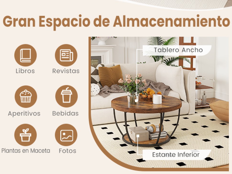 mesa de café redonda