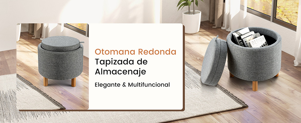 Pouf con almacenamiento