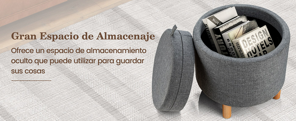 Taburete con tapadera