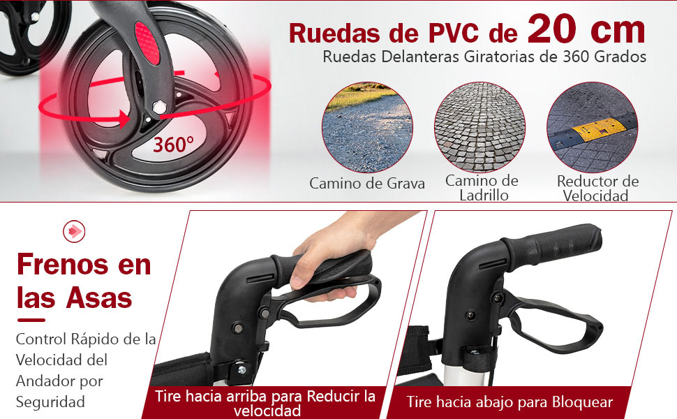 Silla de ruedas y andador combinado
