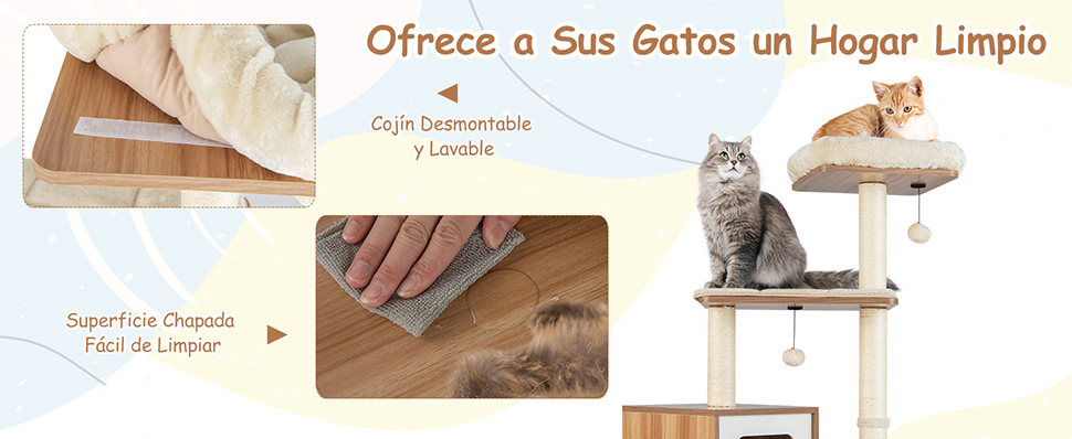 Estructura para gatos multifunción