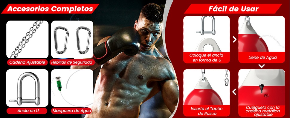 bolsa de entrenamiento con agua de boxeo