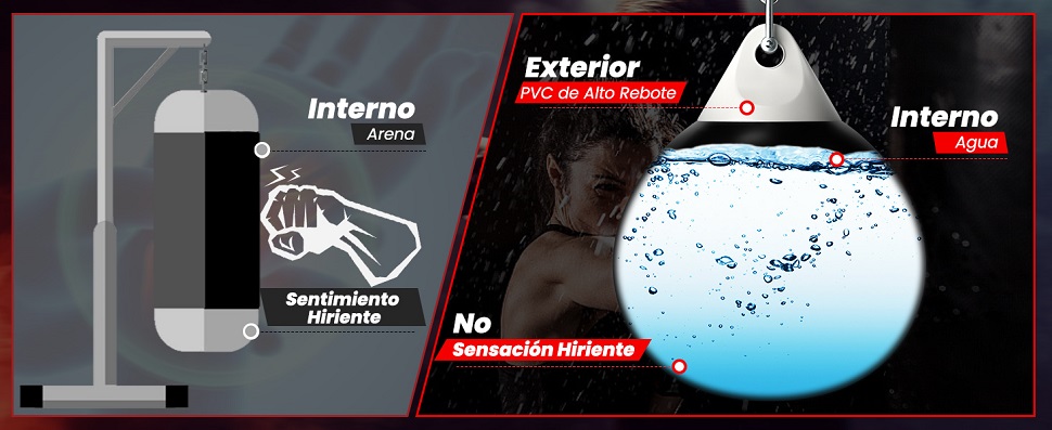  bolsa de boxeo con agua