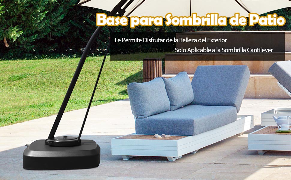 base para parasol con ruedas