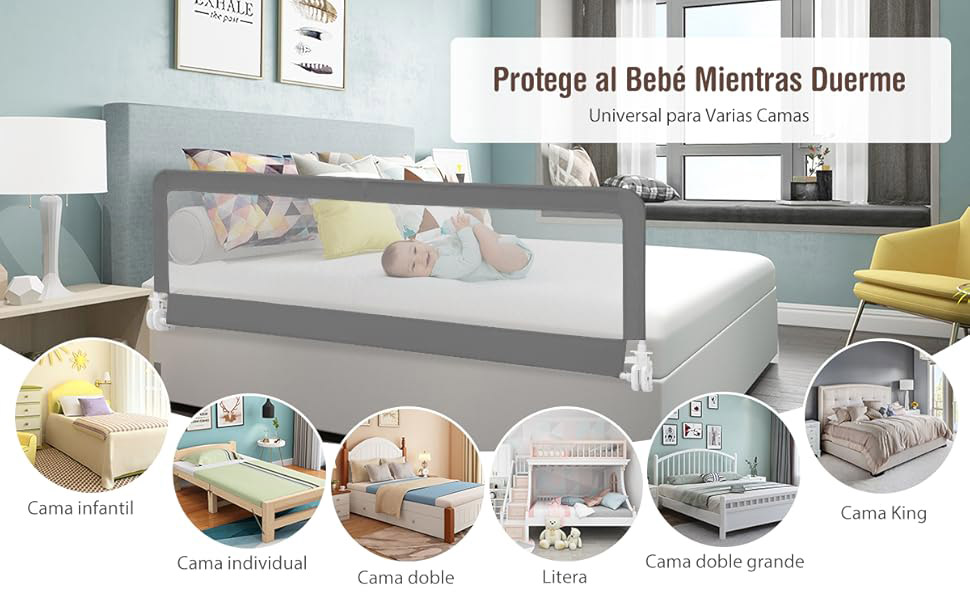 barandilla de seguridad para cama de niños