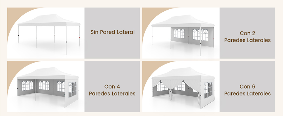 Tienda campaña con paredes