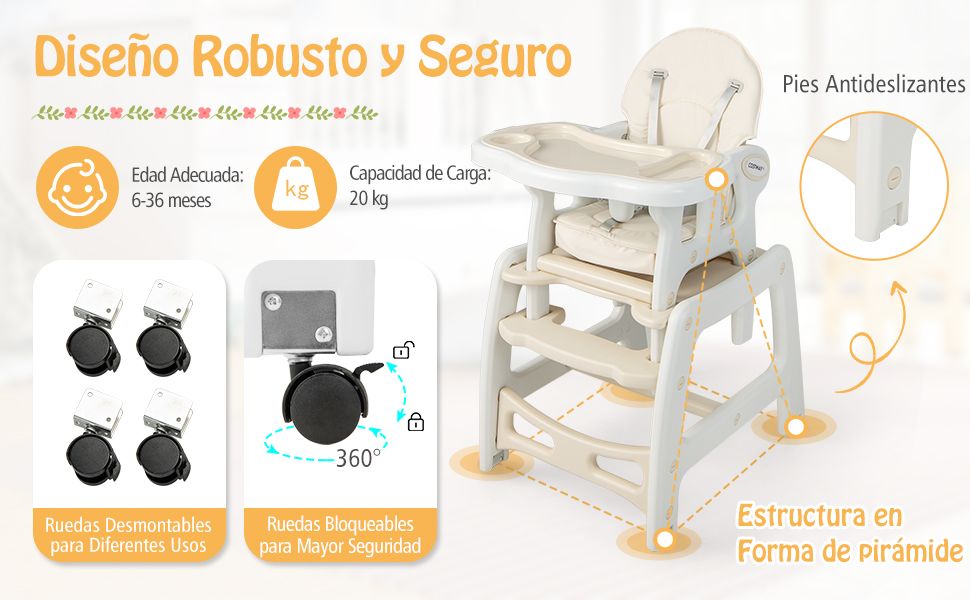 Silla convertible para bebé