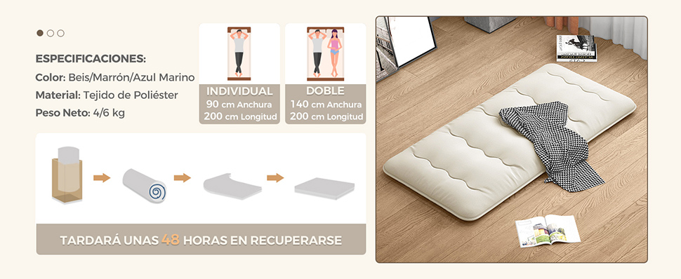 Colchón Plegable Para El Suelo Con Bolsa