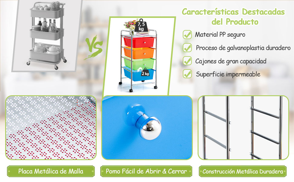 Organizador con ruedas
