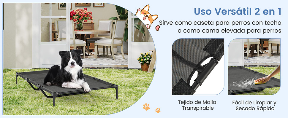 Casa elevada para perros