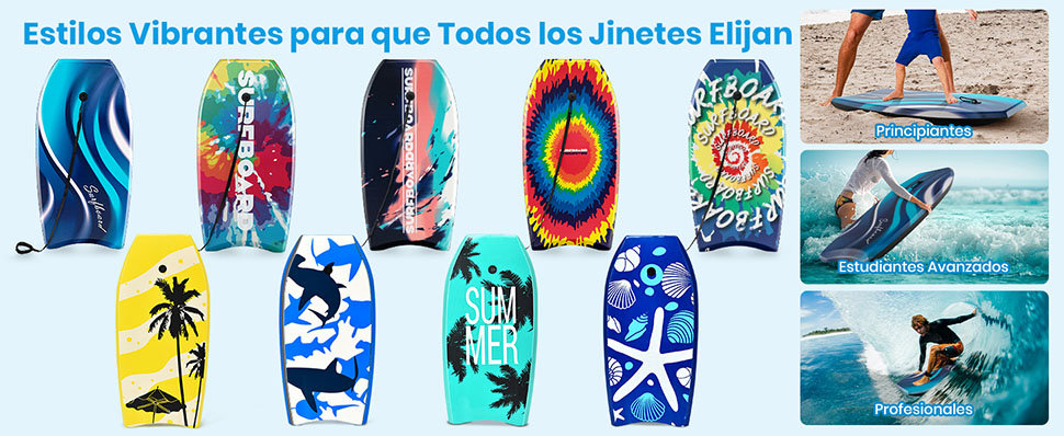 tabla de cuerpo 84/94/104 cm para playa