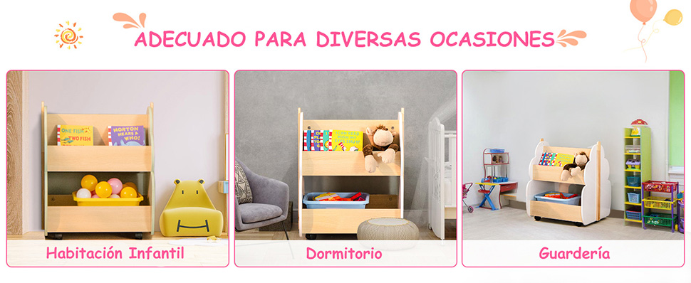 Carrito almacenamiento niños