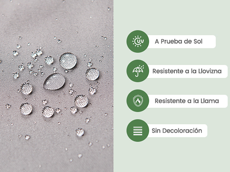 refugio para cenador con 2 estantes laterales