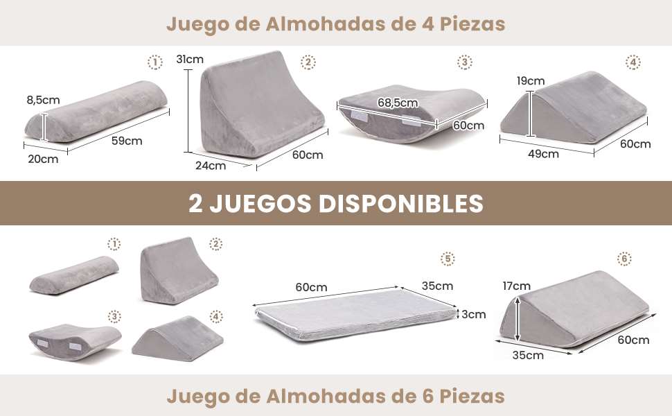 almohada de cuña y soporte para el cuello