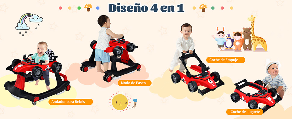 Andador con ruedas para niños