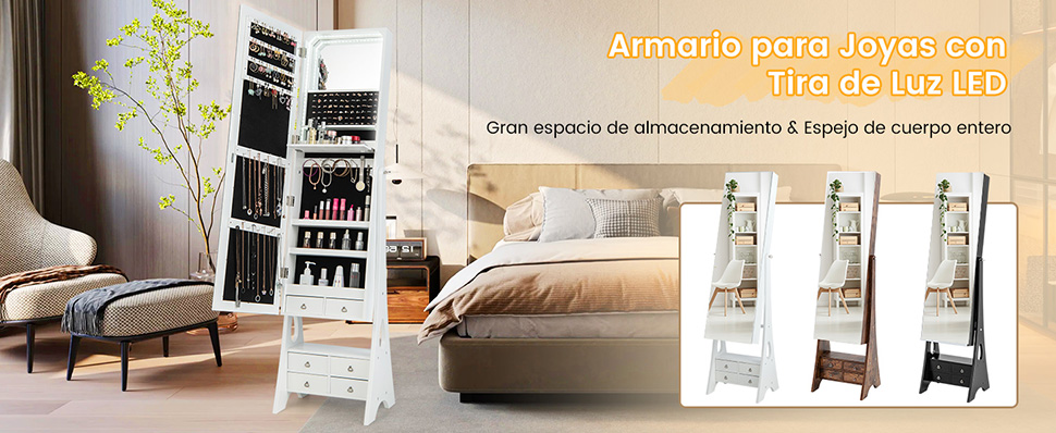 Armario para joyas 3 en 1 