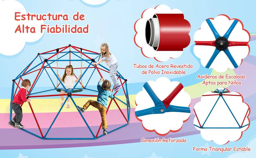 Cúpula de escalada de 305cm para niños